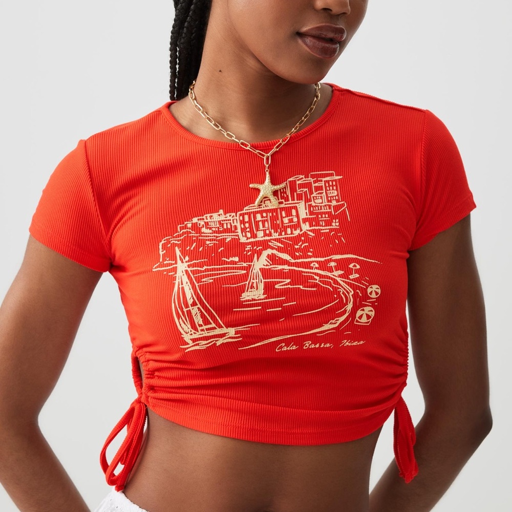 Ardene Vibrant Red Graphic Tee